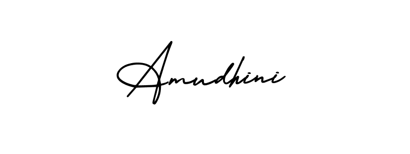 Amudhini stylish signature style. Best Handwritten Sign (AmerikaSignatureDemo-Regular) for my name. Handwritten Signature Collection Ideas for my name Amudhini. Amudhini signature style 3 images and pictures png