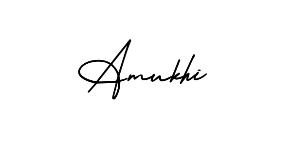 You should practise on your own different ways (AmerikaSignatureDemo-Regular) to write your name (Amukhi) in signature. don't let someone else do it for you. Amukhi signature style 3 images and pictures png