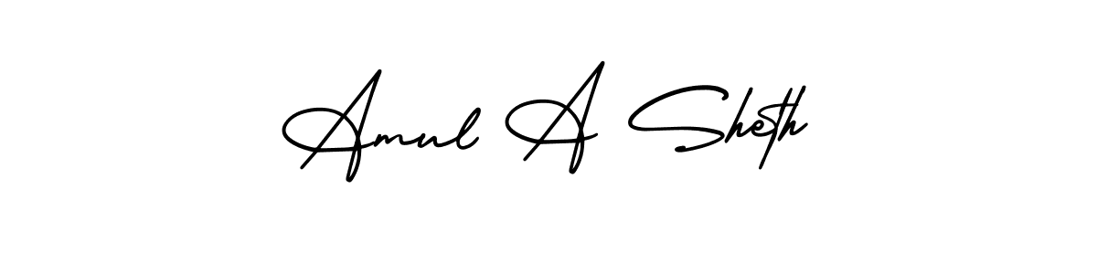 You should practise on your own different ways (AmerikaSignatureDemo-Regular) to write your name (Amul A Sheth) in signature. don't let someone else do it for you. Amul A Sheth signature style 3 images and pictures png
