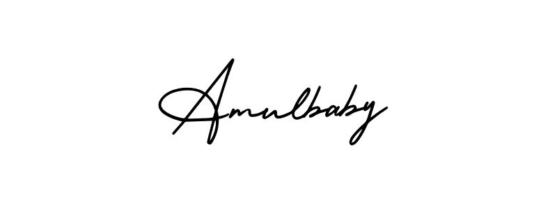 AmerikaSignatureDemo-Regular is a professional signature style that is perfect for those who want to add a touch of class to their signature. It is also a great choice for those who want to make their signature more unique. Get Amulbaby name to fancy signature for free. Amulbaby signature style 3 images and pictures png