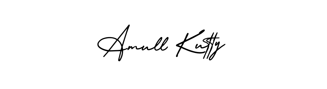 You should practise on your own different ways (AmerikaSignatureDemo-Regular) to write your name (Amull Kutty) in signature. don't let someone else do it for you. Amull Kutty signature style 3 images and pictures png