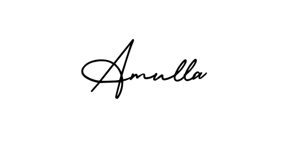 Make a beautiful signature design for name Amulla. With this signature (AmerikaSignatureDemo-Regular) style, you can create a handwritten signature for free. Amulla signature style 3 images and pictures png