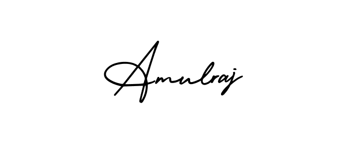 You should practise on your own different ways (AmerikaSignatureDemo-Regular) to write your name (Amulraj) in signature. don't let someone else do it for you. Amulraj signature style 3 images and pictures png