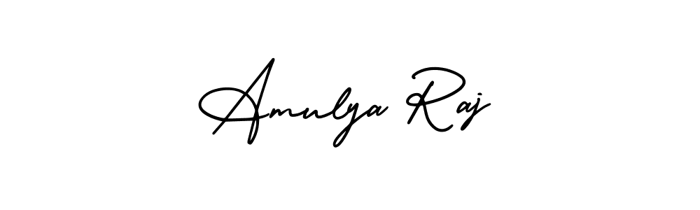 How to make Amulya Raj signature? AmerikaSignatureDemo-Regular is a professional autograph style. Create handwritten signature for Amulya Raj name. Amulya Raj signature style 3 images and pictures png