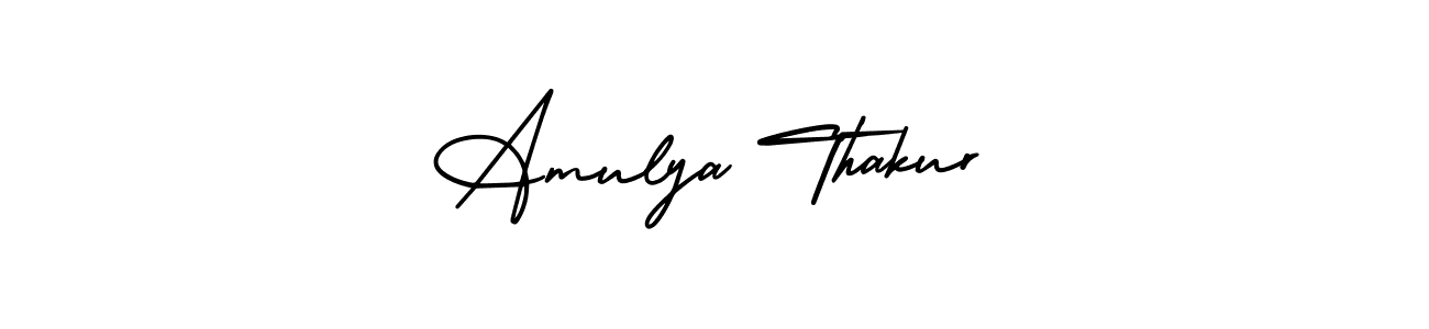 Design your own signature with our free online signature maker. With this signature software, you can create a handwritten (AmerikaSignatureDemo-Regular) signature for name Amulya Thakur. Amulya Thakur signature style 3 images and pictures png