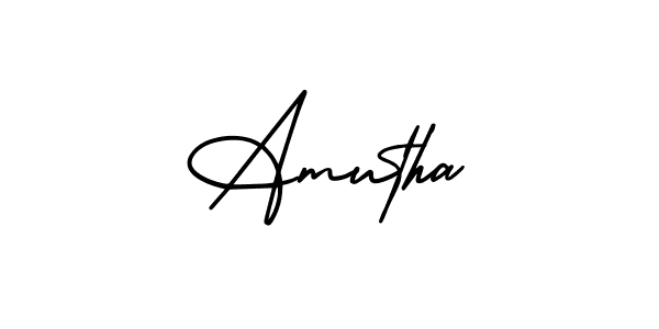 How to Draw Amutha signature style? AmerikaSignatureDemo-Regular is a latest design signature styles for name Amutha. Amutha signature style 3 images and pictures png