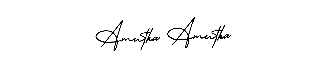 It looks lik you need a new signature style for name Amutha Amutha. Design unique handwritten (AmerikaSignatureDemo-Regular) signature with our free signature maker in just a few clicks. Amutha Amutha signature style 3 images and pictures png