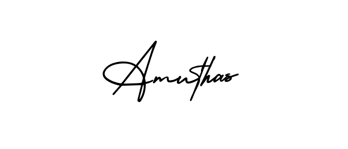 It looks lik you need a new signature style for name Amuthas. Design unique handwritten (AmerikaSignatureDemo-Regular) signature with our free signature maker in just a few clicks. Amuthas signature style 3 images and pictures png