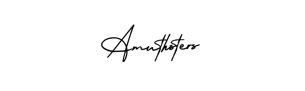 Create a beautiful signature design for name Amuthsters. With this signature (AmerikaSignatureDemo-Regular) fonts, you can make a handwritten signature for free. Amuthsters signature style 3 images and pictures png