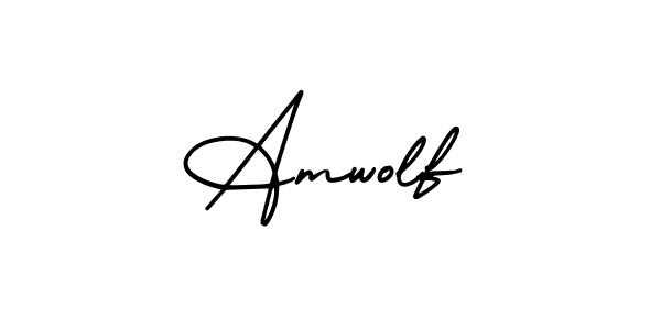 AmerikaSignatureDemo-Regular is a professional signature style that is perfect for those who want to add a touch of class to their signature. It is also a great choice for those who want to make their signature more unique. Get Amwolf name to fancy signature for free. Amwolf signature style 3 images and pictures png