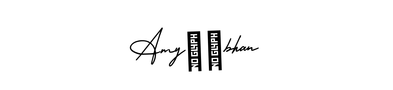 The best way (AmerikaSignatureDemo-Regular) to make a short signature is to pick only two or three words in your name. The name Amy❤️bhan include a total of six letters. For converting this name. Amy❤️bhan signature style 3 images and pictures png