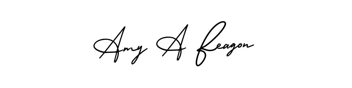 How to make Amy A Feagon name signature. Use AmerikaSignatureDemo-Regular style for creating short signs online. This is the latest handwritten sign. Amy A Feagon signature style 3 images and pictures png