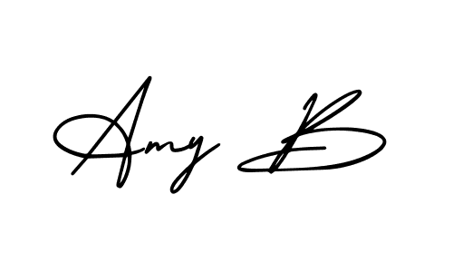 Make a beautiful signature design for name Amy B. With this signature (AmerikaSignatureDemo-Regular) style, you can create a handwritten signature for free. Amy B signature style 3 images and pictures png