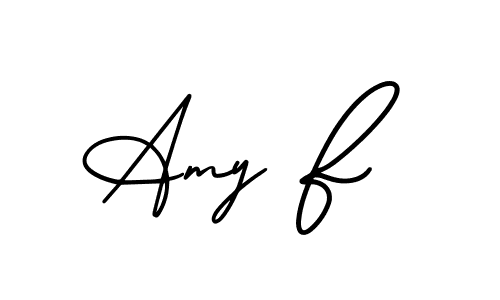 Amy F stylish signature style. Best Handwritten Sign (AmerikaSignatureDemo-Regular) for my name. Handwritten Signature Collection Ideas for my name Amy F. Amy F signature style 3 images and pictures png