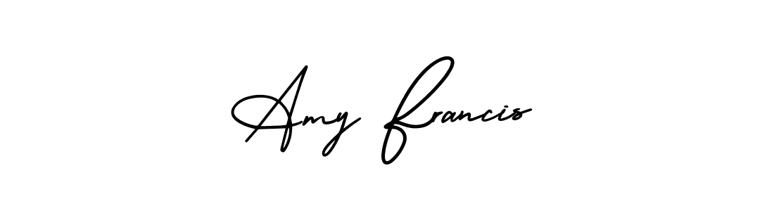 The best way (AmerikaSignatureDemo-Regular) to make a short signature is to pick only two or three words in your name. The name Amy Francis include a total of six letters. For converting this name. Amy Francis signature style 3 images and pictures png