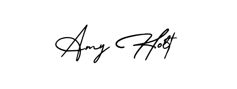 AmerikaSignatureDemo-Regular is a professional signature style that is perfect for those who want to add a touch of class to their signature. It is also a great choice for those who want to make their signature more unique. Get Amy Holt name to fancy signature for free. Amy Holt signature style 3 images and pictures png