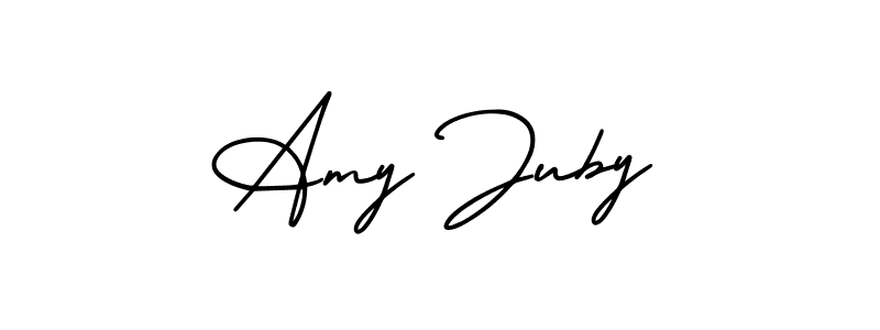 How to make Amy Juby name signature. Use AmerikaSignatureDemo-Regular style for creating short signs online. This is the latest handwritten sign. Amy Juby signature style 3 images and pictures png