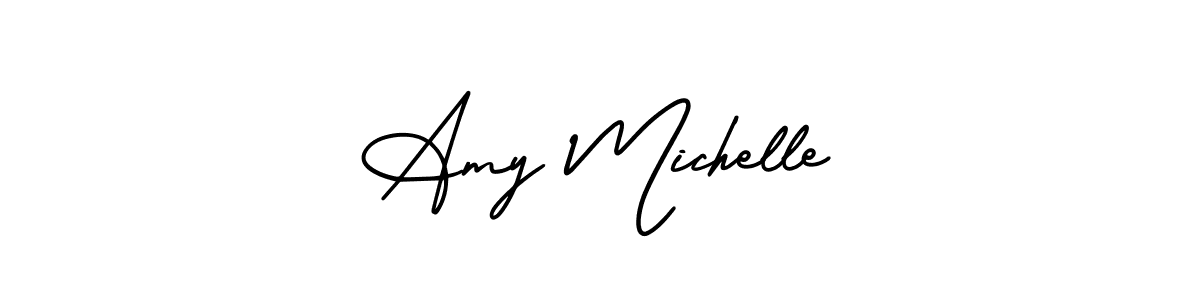 Make a beautiful signature design for name Amy Michelle. With this signature (AmerikaSignatureDemo-Regular) style, you can create a handwritten signature for free. Amy Michelle signature style 3 images and pictures png