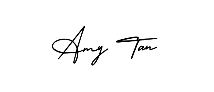 How to make Amy Tan name signature. Use AmerikaSignatureDemo-Regular style for creating short signs online. This is the latest handwritten sign. Amy Tan signature style 3 images and pictures png
