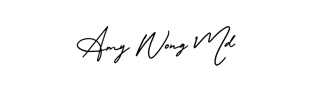 Design your own signature with our free online signature maker. With this signature software, you can create a handwritten (AmerikaSignatureDemo-Regular) signature for name Amy Wong Md. Amy Wong Md signature style 3 images and pictures png