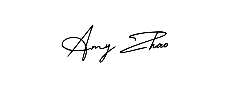 Use a signature maker to create a handwritten signature online. With this signature software, you can design (AmerikaSignatureDemo-Regular) your own signature for name Amy Zhao. Amy Zhao signature style 3 images and pictures png