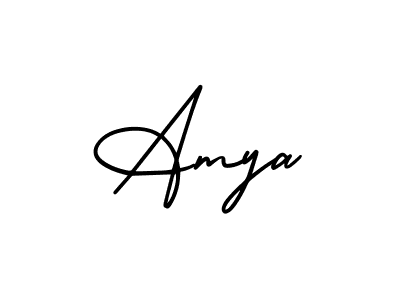 Make a beautiful signature design for name Amya. With this signature (AmerikaSignatureDemo-Regular) style, you can create a handwritten signature for free. Amya signature style 3 images and pictures png