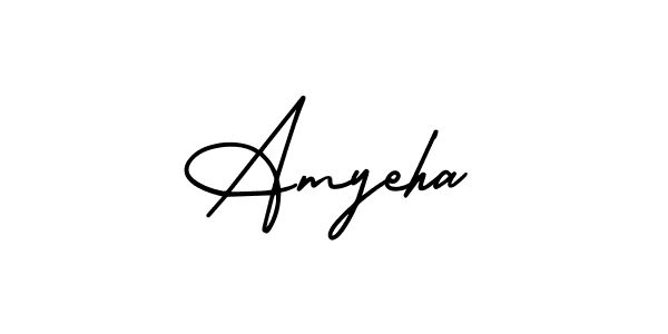 Also we have Amyeha name is the best signature style. Create professional handwritten signature collection using AmerikaSignatureDemo-Regular autograph style. Amyeha signature style 3 images and pictures png