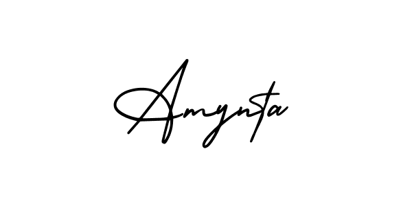 Also You can easily find your signature by using the search form. We will create Amynta name handwritten signature images for you free of cost using AmerikaSignatureDemo-Regular sign style. Amynta signature style 3 images and pictures png