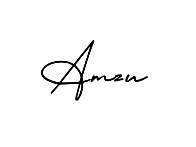 You should practise on your own different ways (AmerikaSignatureDemo-Regular) to write your name (Amzu) in signature. don't let someone else do it for you. Amzu signature style 3 images and pictures png