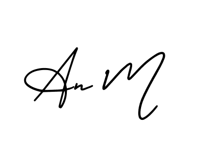 This is the best signature style for the An M name. Also you like these signature font (AmerikaSignatureDemo-Regular). Mix name signature. An M signature style 3 images and pictures png