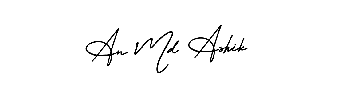Make a beautiful signature design for name An Md Ashik. With this signature (AmerikaSignatureDemo-Regular) style, you can create a handwritten signature for free. An Md Ashik signature style 3 images and pictures png