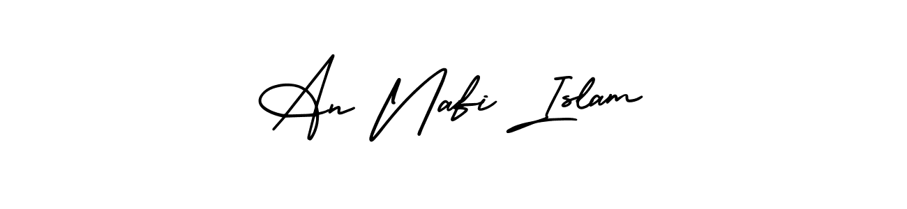 How to make An Nafi Islam signature? AmerikaSignatureDemo-Regular is a professional autograph style. Create handwritten signature for An Nafi Islam name. An Nafi Islam signature style 3 images and pictures png