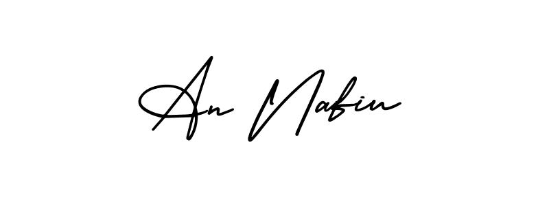 AmerikaSignatureDemo-Regular is a professional signature style that is perfect for those who want to add a touch of class to their signature. It is also a great choice for those who want to make their signature more unique. Get An Nafiu name to fancy signature for free. An Nafiu signature style 3 images and pictures png