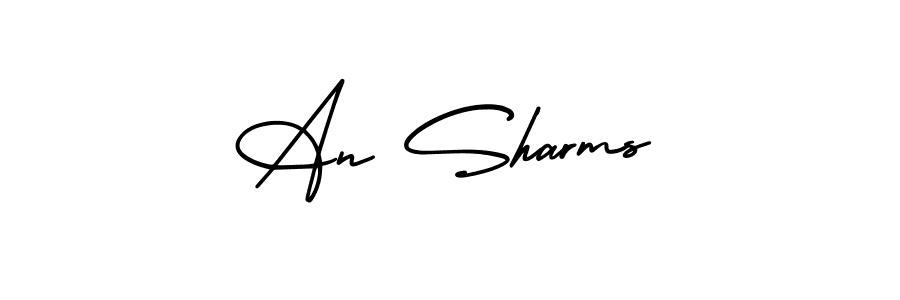 Use a signature maker to create a handwritten signature online. With this signature software, you can design (AmerikaSignatureDemo-Regular) your own signature for name An Sharms. An Sharms signature style 3 images and pictures png