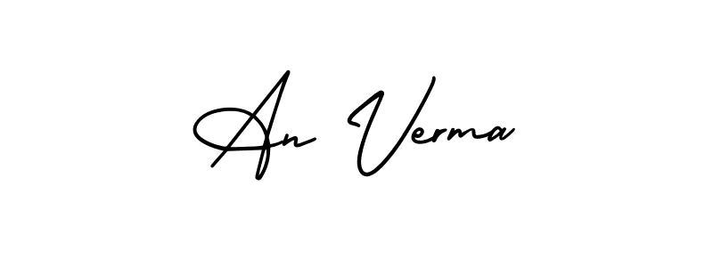 The best way (AmerikaSignatureDemo-Regular) to make a short signature is to pick only two or three words in your name. The name An Verma include a total of six letters. For converting this name. An Verma signature style 3 images and pictures png