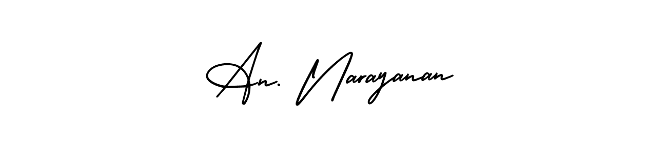 How to make An. Narayanan name signature. Use AmerikaSignatureDemo-Regular style for creating short signs online. This is the latest handwritten sign. An. Narayanan signature style 3 images and pictures png