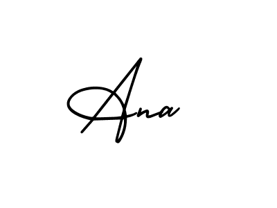 Make a beautiful signature design for name Ana . With this signature (AmerikaSignatureDemo-Regular) style, you can create a handwritten signature for free. Ana  signature style 3 images and pictures png