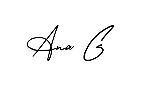 It looks lik you need a new signature style for name Ana G. Design unique handwritten (AmerikaSignatureDemo-Regular) signature with our free signature maker in just a few clicks. Ana G signature style 3 images and pictures png