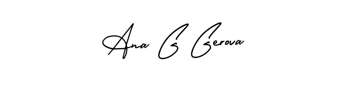 It looks lik you need a new signature style for name Ana G Gerova. Design unique handwritten (AmerikaSignatureDemo-Regular) signature with our free signature maker in just a few clicks. Ana G Gerova signature style 3 images and pictures png