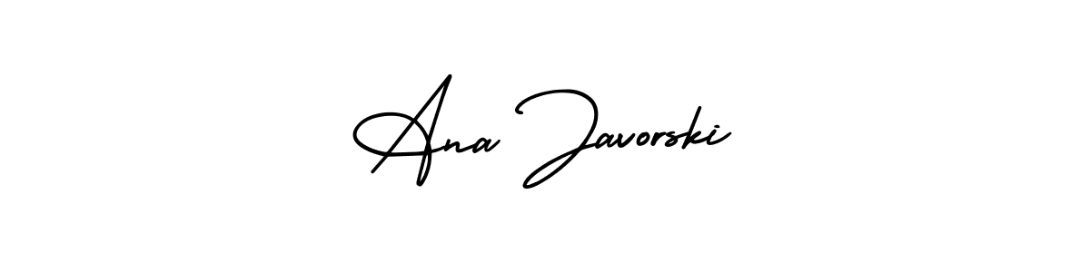 The best way (AmerikaSignatureDemo-Regular) to make a short signature is to pick only two or three words in your name. The name Ana Javorski include a total of six letters. For converting this name. Ana Javorski signature style 3 images and pictures png