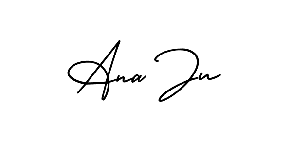 Ana Ju stylish signature style. Best Handwritten Sign (AmerikaSignatureDemo-Regular) for my name. Handwritten Signature Collection Ideas for my name Ana Ju. Ana Ju signature style 3 images and pictures png