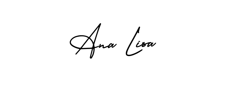 How to make Ana Lisa name signature. Use AmerikaSignatureDemo-Regular style for creating short signs online. This is the latest handwritten sign. Ana Lisa signature style 3 images and pictures png