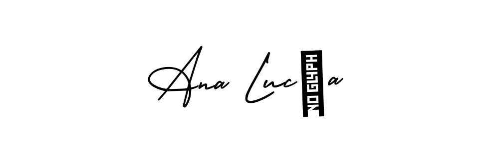 AmerikaSignatureDemo-Regular is a professional signature style that is perfect for those who want to add a touch of class to their signature. It is also a great choice for those who want to make their signature more unique. Get Ana Lucía name to fancy signature for free. Ana Lucía signature style 3 images and pictures png