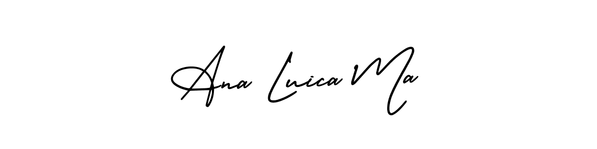 Make a beautiful signature design for name Ana Luica Ma. With this signature (AmerikaSignatureDemo-Regular) style, you can create a handwritten signature for free. Ana Luica Ma signature style 3 images and pictures png