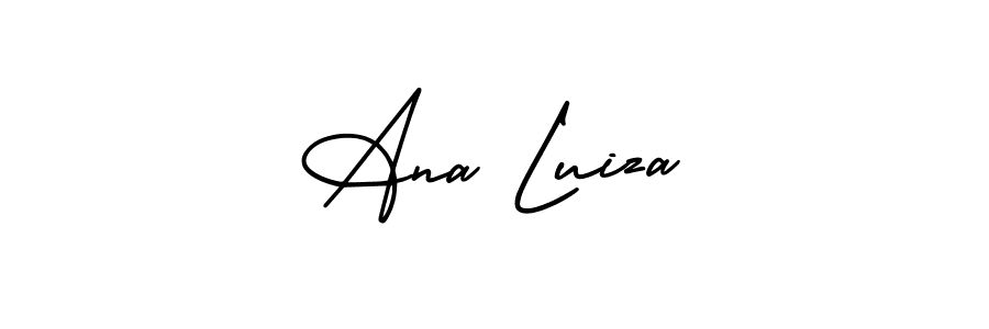 Make a short Ana Luiza signature style. Manage your documents anywhere anytime using AmerikaSignatureDemo-Regular. Create and add eSignatures, submit forms, share and send files easily. Ana Luiza signature style 3 images and pictures png