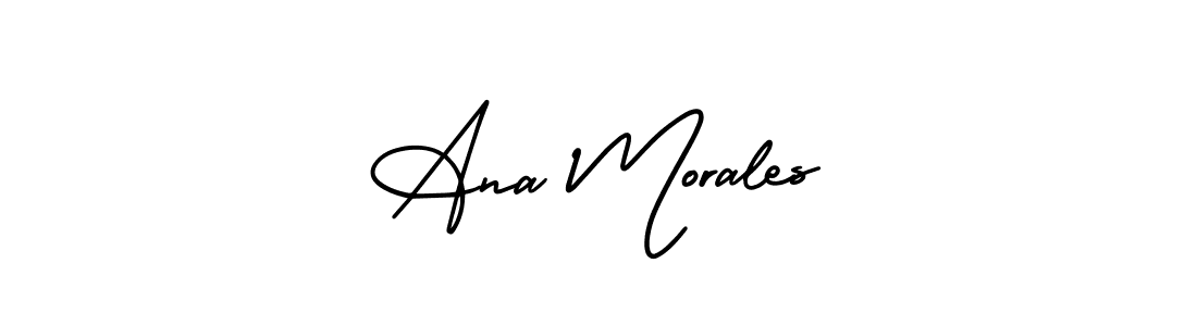 This is the best signature style for the Ana Morales name. Also you like these signature font (AmerikaSignatureDemo-Regular). Mix name signature. Ana Morales signature style 3 images and pictures png