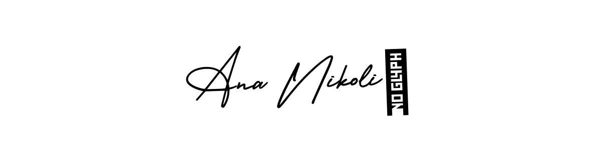 Ana Nikolić stylish signature style. Best Handwritten Sign (AmerikaSignatureDemo-Regular) for my name. Handwritten Signature Collection Ideas for my name Ana Nikolić. Ana Nikolić signature style 3 images and pictures png