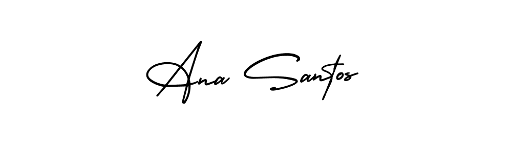 How to make Ana Santos signature? AmerikaSignatureDemo-Regular is a professional autograph style. Create handwritten signature for Ana Santos name. Ana Santos signature style 3 images and pictures png