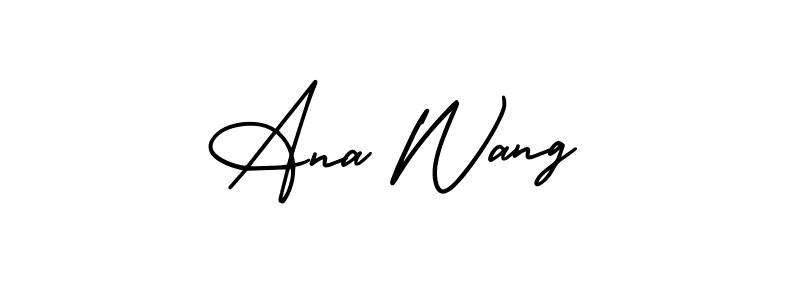 Make a beautiful signature design for name Ana Wang. With this signature (AmerikaSignatureDemo-Regular) style, you can create a handwritten signature for free. Ana Wang signature style 3 images and pictures png