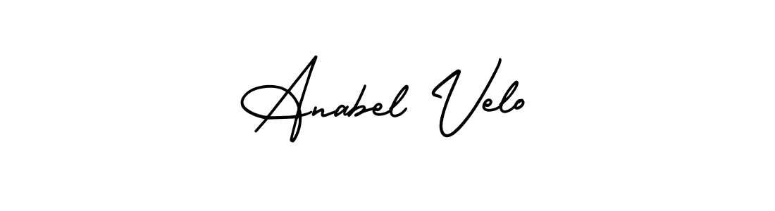 Make a beautiful signature design for name Anabel Velo. With this signature (AmerikaSignatureDemo-Regular) style, you can create a handwritten signature for free. Anabel Velo signature style 3 images and pictures png